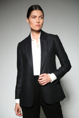 BLACK CASHMERE SILK TAILORD JACKET